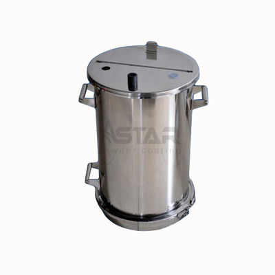 Pelapisan Bubuk Bulat Stainless Steel Fluidizing Hopper