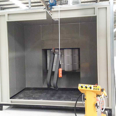 Super ukuran Manual Elektrostatik ISO 9001 Powder Coating Spray Booth