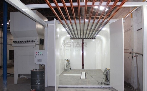 Lembar Galvanis Manual Powder Coating Spray Booth
