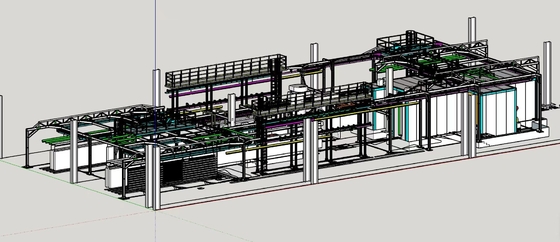 Sistem konveyor bebas daya profil aluminium horisontal