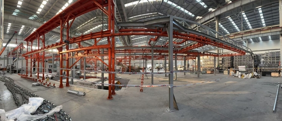Sistem konveyor bebas daya profil aluminium horisontal