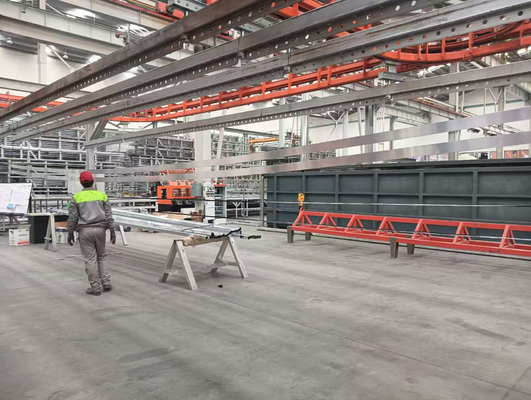 Sistem konveyor bebas daya profil aluminium horisontal