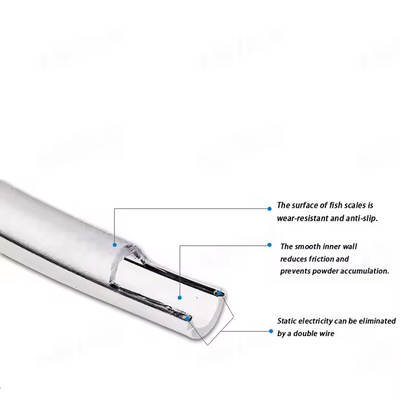 11/16 mm 105139 12/18 mm 1001674 10/15 mm 1001673 POE Antistatic Conductive Powder Hose OEM Disesuaikan