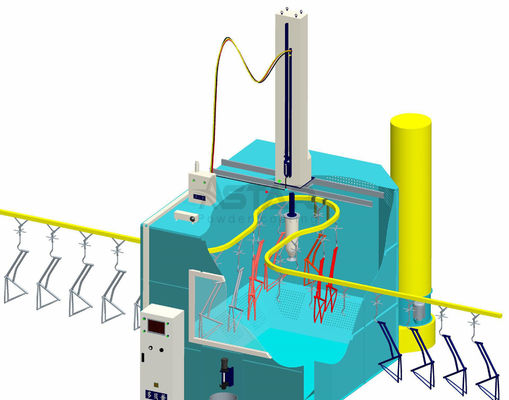 Disk Electrostatic Powder Coating Line, Peralatan Lukisan Cair Elektrostatik Electro