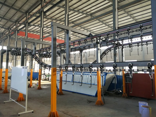 Penghematan Ruang Garis Pelapis Bubuk Elektrostatik Menggantung Garis Konveyor